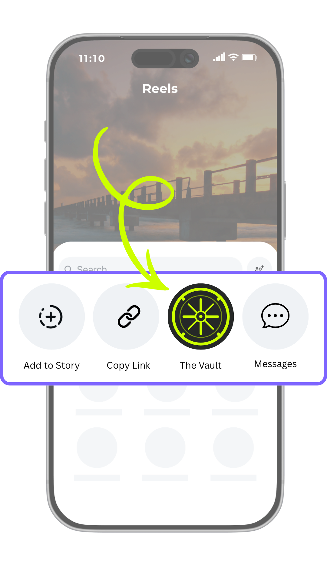The Vault app — main screen